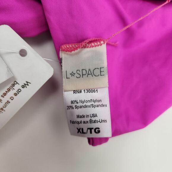 L*Space Sandy Bikini Bottom in Bright Fuchsia Pink Size XL NWT - Picture 5 of 5